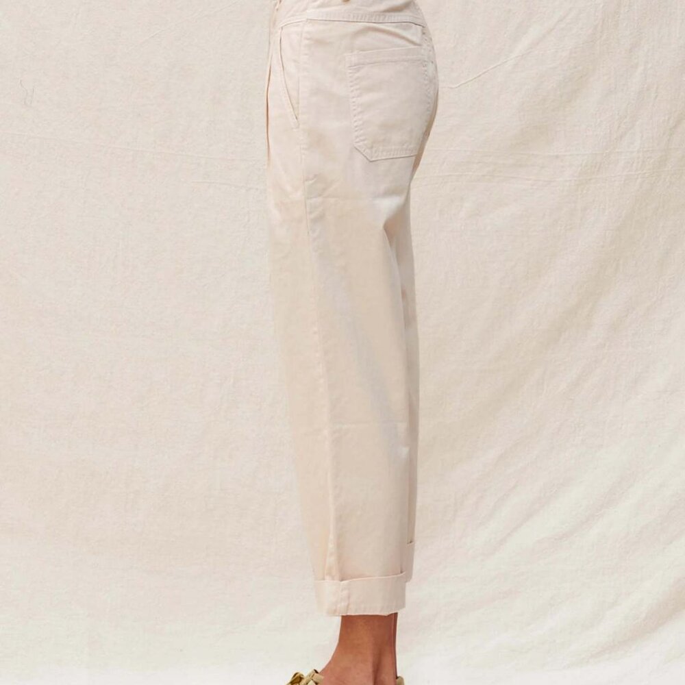 SUNDRY [REVOLVE] High Waisted Pleated Seashell Cream Pants | 28 - Picture 3 of 12